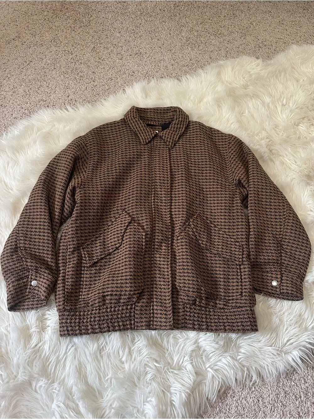 Universal Thread Brown Houndstooth Utility Jacket - Picture 3 of 7